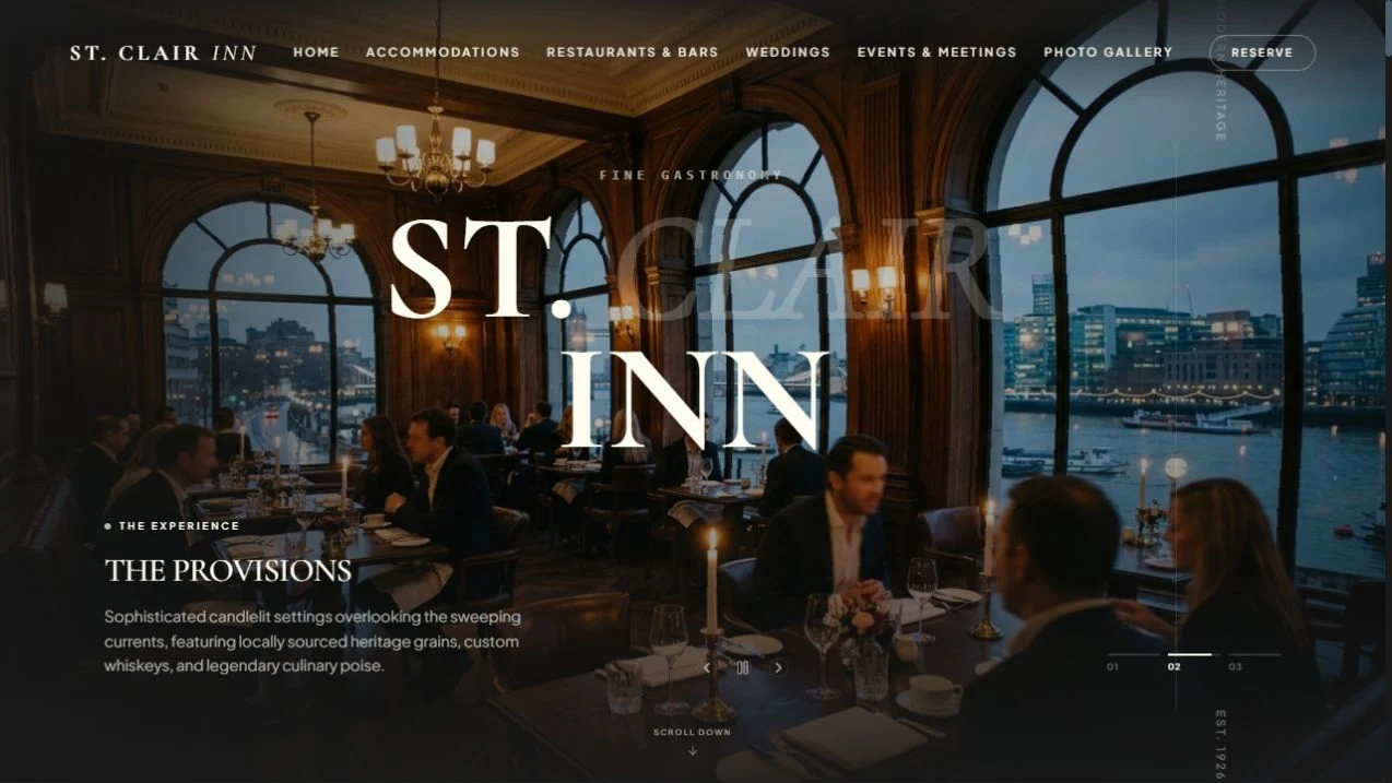 St. Clair Inn website homepage